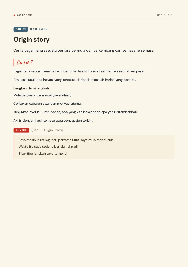 Muka surat 8 — anatomi Origin Story